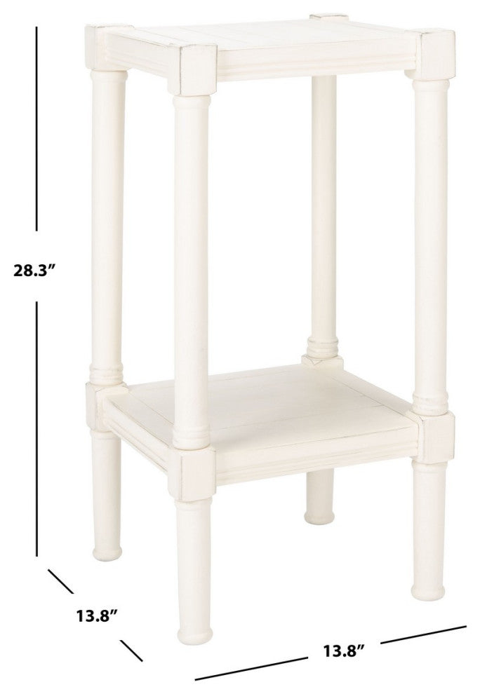 Safavieh Rafiki Square Accent Table, Distressed White