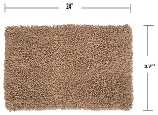 Fantasia Bath Rug Bath Rugs Set, 17x24 Rectangle, Linen
