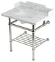 LMS3030MBSQB6 30" Console Sink with Brass Legs (8-Inch, 3 Hole)