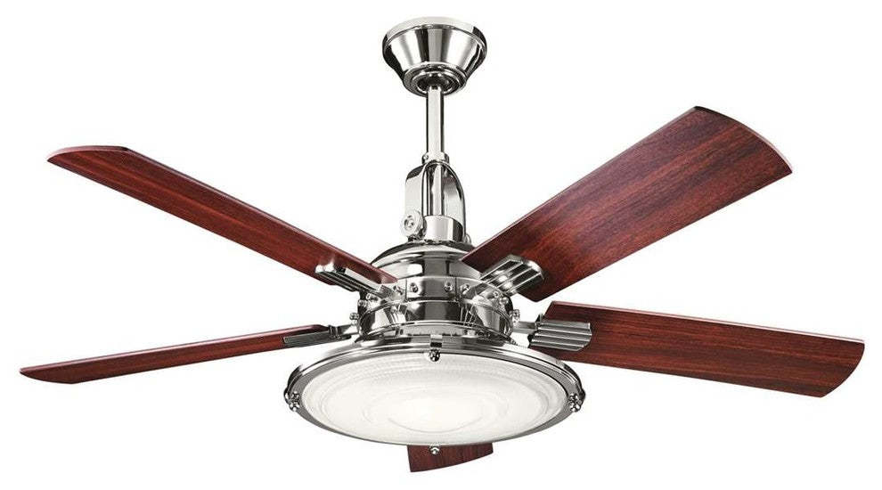 300020 Kittery Point 5 Blades 52" Indoor Ceiling Fan, Finish, Polished Nickel