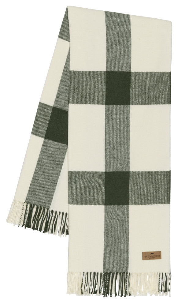 Wellington Plaid Throw, Hunter