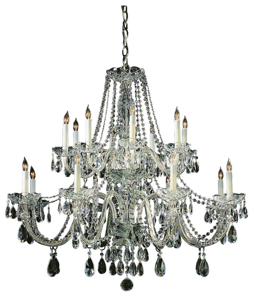 Crystorama 1139CHCLMWP 16 Light Chandelier Traditional Crystal