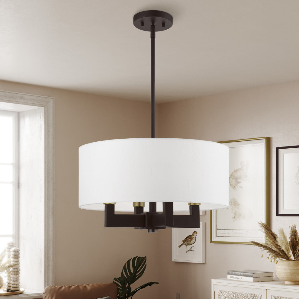 Cresthaven 4 Light Bronze Pendant Chandelier