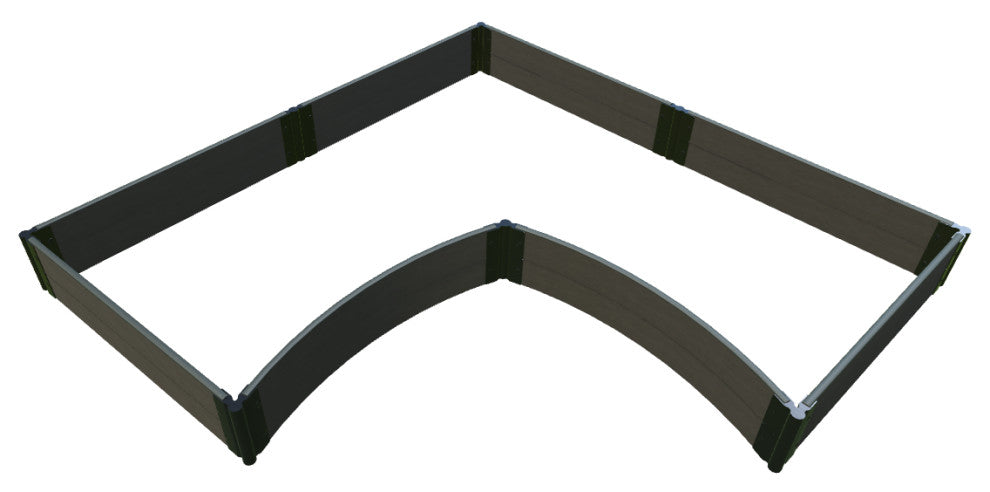 Weathered Wood 'Wavy Navy 4' X 8' X 11" Raised Garden Bed - 1" Profile