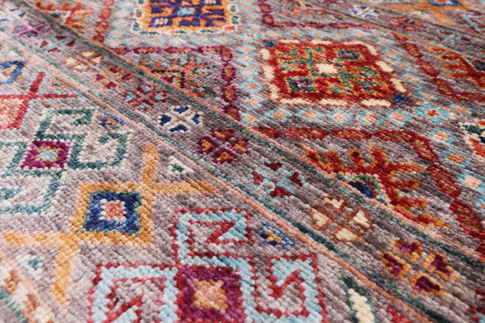 5' 2" X 6' 5" Hand-Knotted Khorjin Super Kazak Rug Q5472