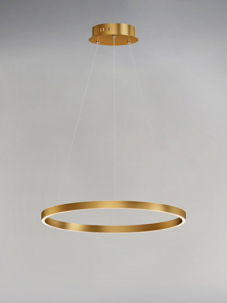 ET2 E22724 Groove 24"W LED Ring Chandelier - Gold