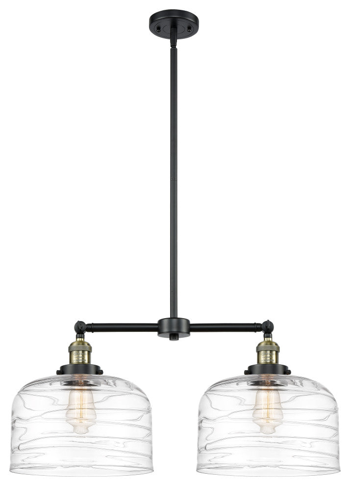 INNOVATIONS 209-BAB-G713-L-LED 2-Light Island Light Black Antique Brass