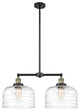 INNOVATIONS 209-BAB-G713-L-LED 2-Light Island Light Black Antique Brass