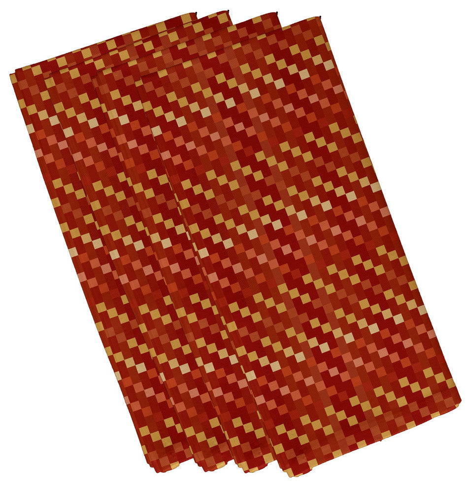 Mad for Plaid, Print Napkin, Set of 4, Rust