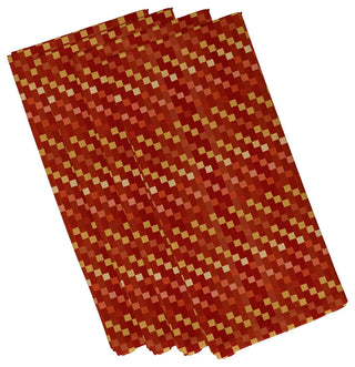 Mad for Plaid, Print Napkin, Set of 4, Rust
