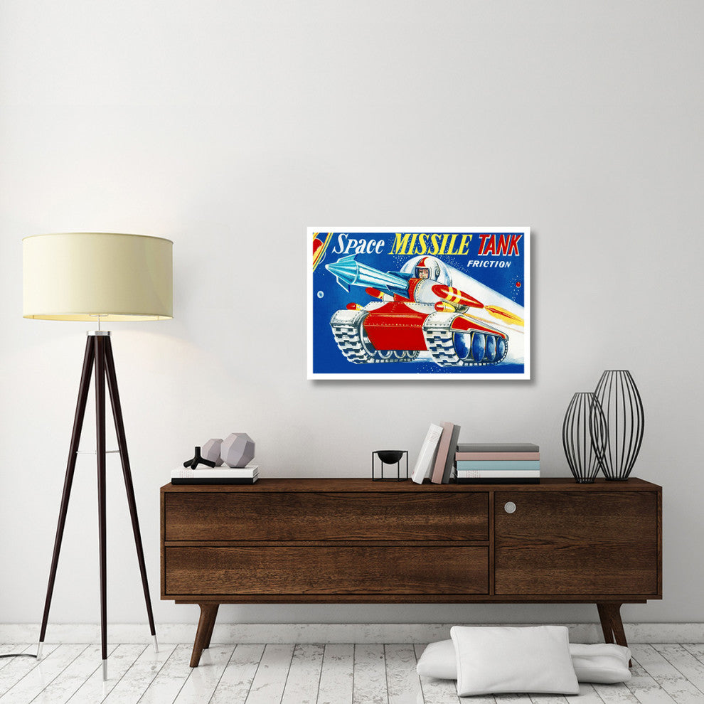 "Space Missile Tank" Digital Paper Print by Retrotrans, 38"x26"