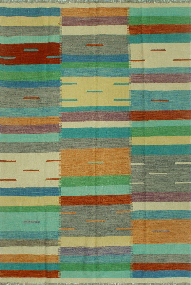 Winchester Kilim Nafi Rust/Ivory Rug, 6'8x9'10