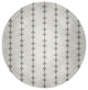 Jodhpur Stripe Spring Chenille Rug, Gray, 5' Round