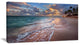 Palm Trees on Clear Sandy Beach, Seashore Canvas Art Print, 32"x16"