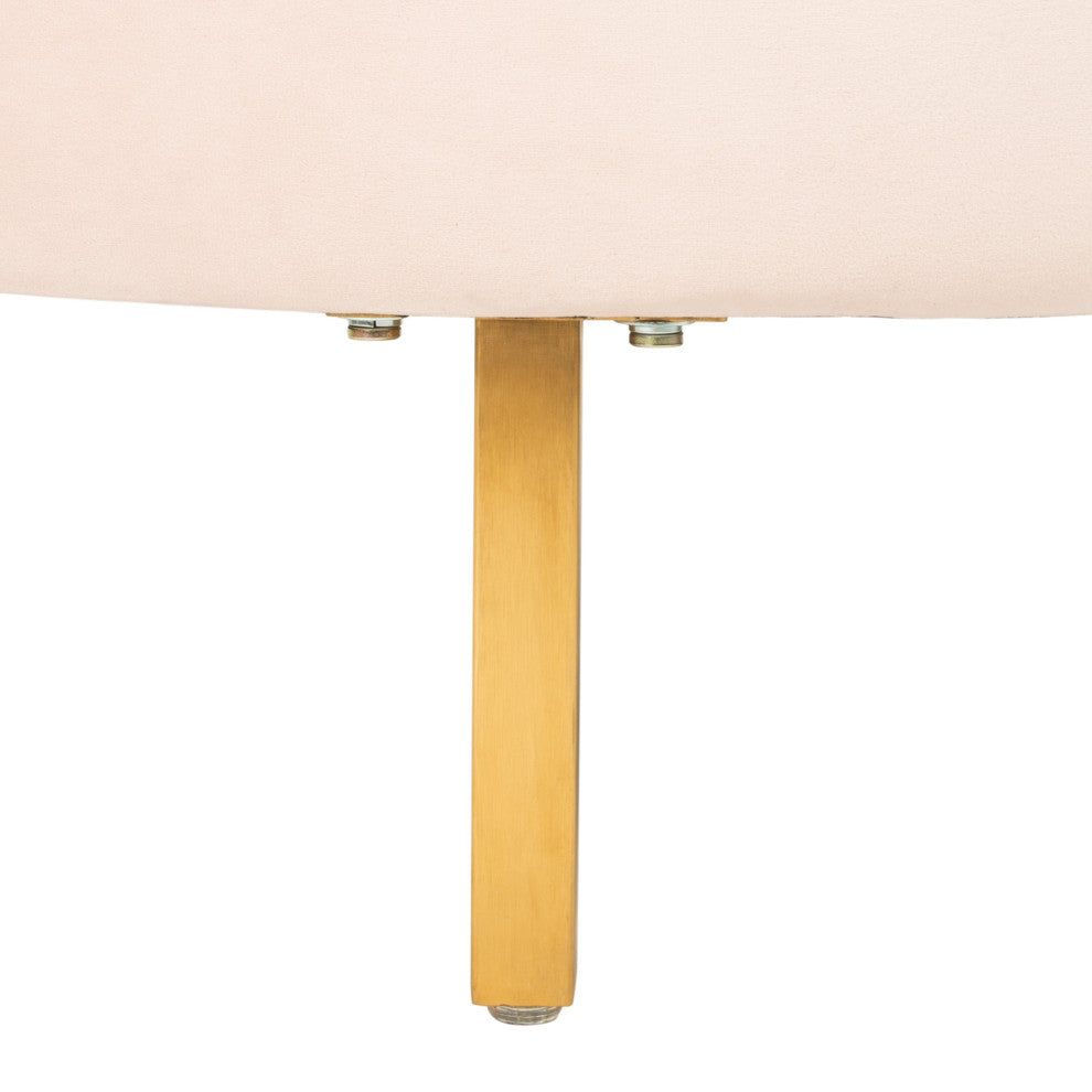 Safavieh Couture Primrose Curved Sofa, Light Pink