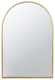 Cod 36 Inch Wall Mounted Mirror, Wide Arched Design Gold Metal Frame