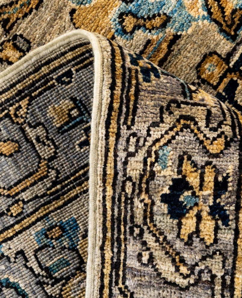 Serapi One-of-a-Kind Hand-Knotted Area Rug Light Gray, 3'11" x 5'10"