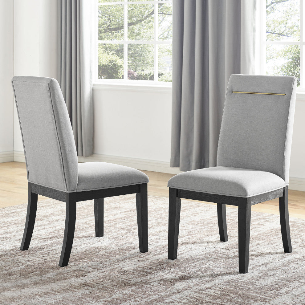 Yves 9-Piece Dining Set, Grey, With 6 Chairs