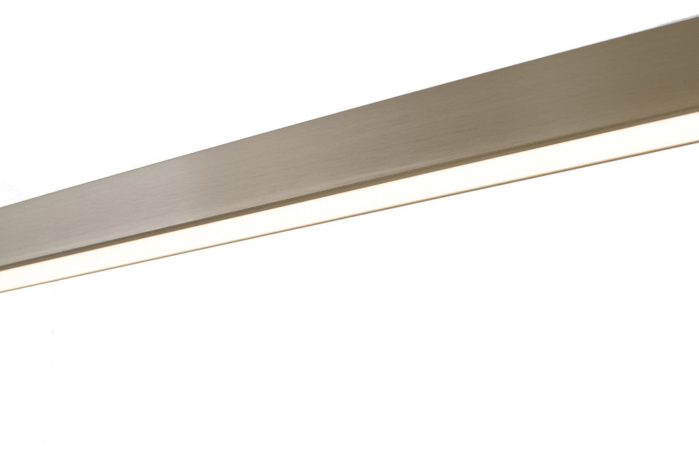 1-Light Satin Nickel LED Chandelier With A White Acrylic Diffuser