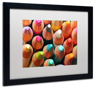Jason Shaffer 'Pencils' Matted Framed Art, Black Frame, White Mat, 20x16