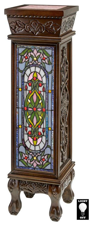 Design Toscano Baldwin Stained Glass Pedestal