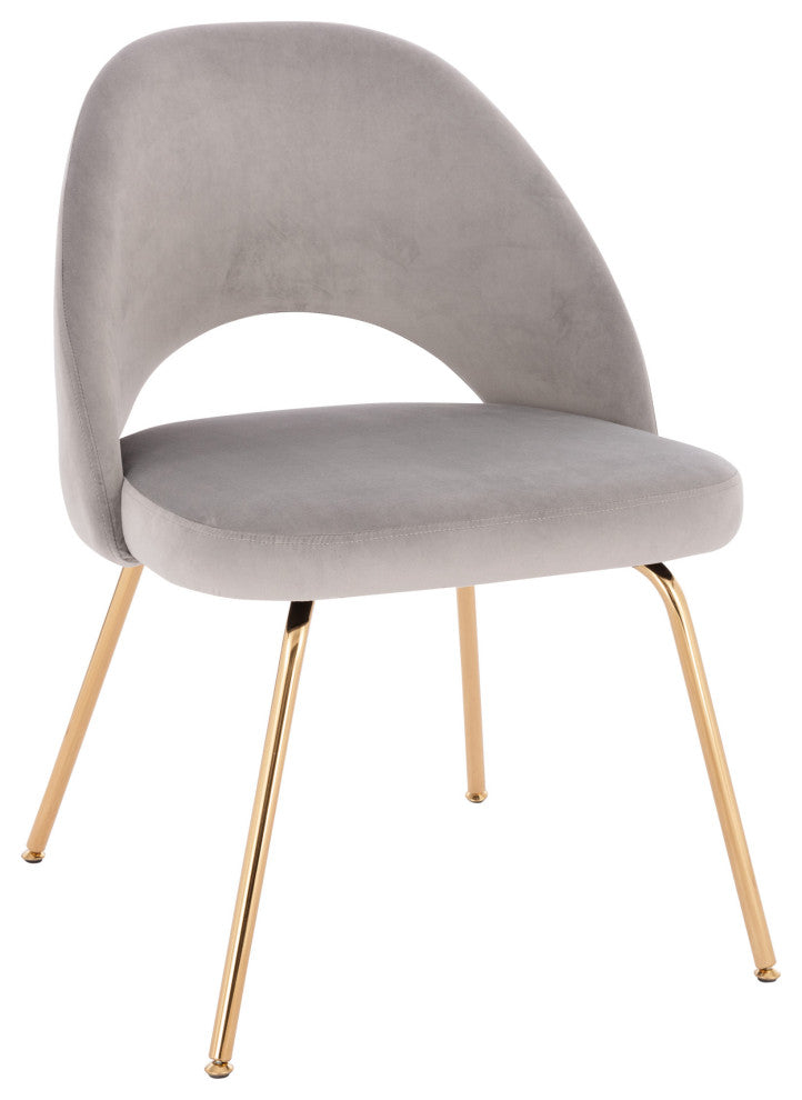 Sand Velvet Chair (Gold), Grey