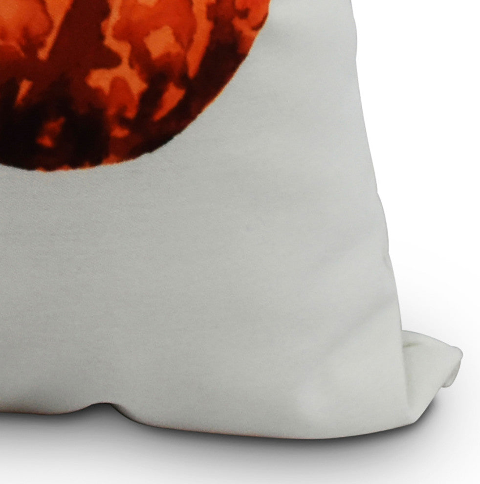 Gourd Pile Cream Fall Print Outdoor Decorative Throw Pillow, 18"