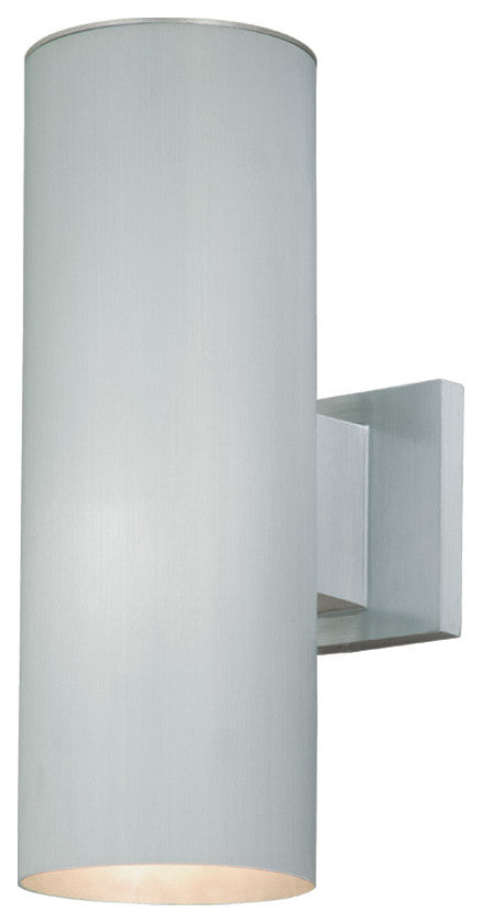 Chiasso 5" Outdoor Wall Light, Satin Aluminum
