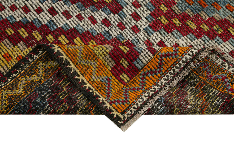 Rug N Carpet - Handwoven Anatolian 6' 8'' x 10' 6'' Unique Wool Kilim Rug