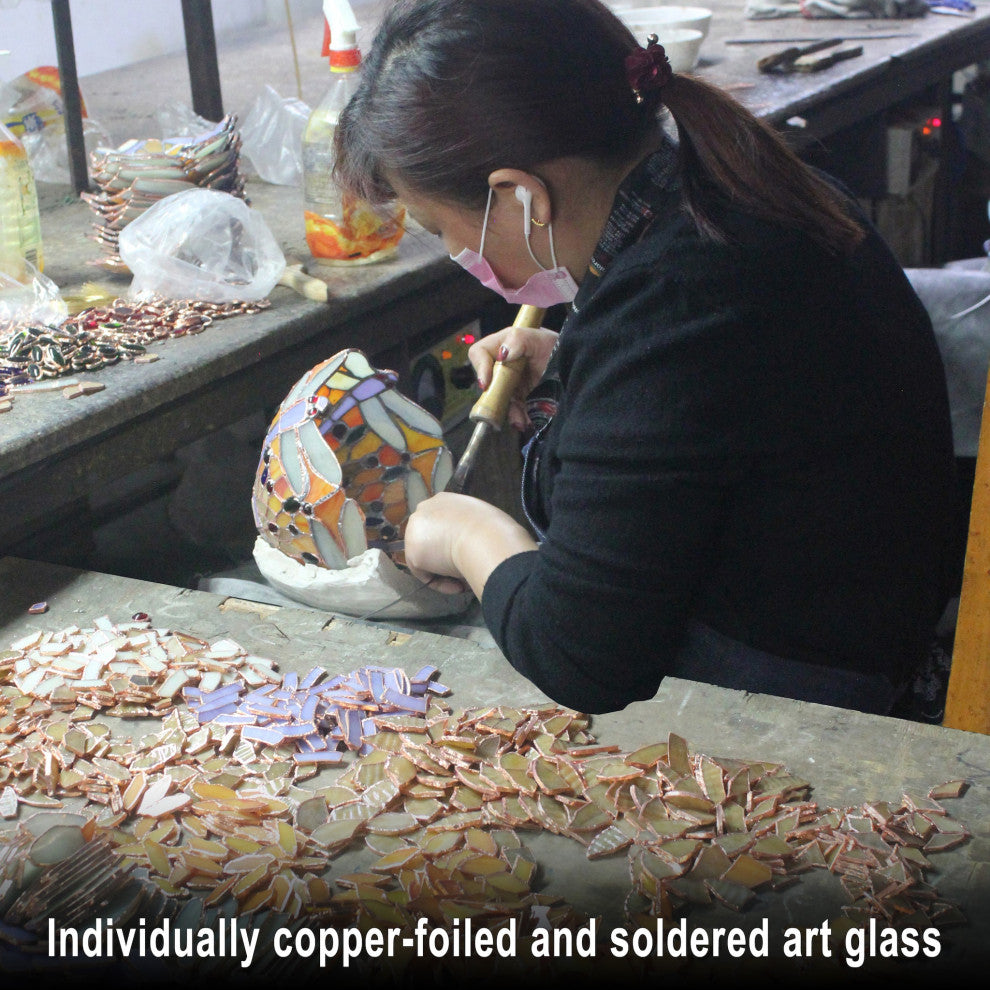 Celtic Knot Work Tiffany-Style Stained Glass Window