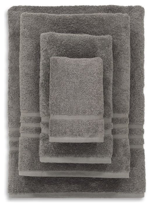 Denzi 4-Piece Towel Combination Set, Dark Gray
