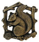 Squirrel Right Knobs, Antique-Style Brass