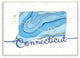 Stupell Industries Connecticut Agate Blue US State Design, 13 x 19