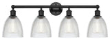 Innovations 616-4W-BK-G382 Castile 4 Light 33" Bath Vanity Light, Matte Black