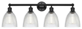 Innovations 616-4W-BK-G382 Castile 4 Light 33" Bath Vanity Light, Matte Black