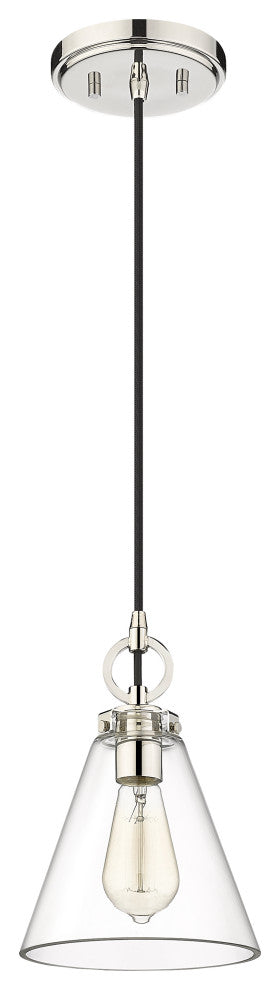 Zlite 3034P8-PN 1-Light Pendant, Clear