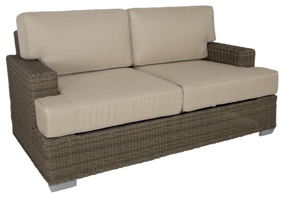 Palisades Outdoor Love Seat, Gray, Canvas Canvas