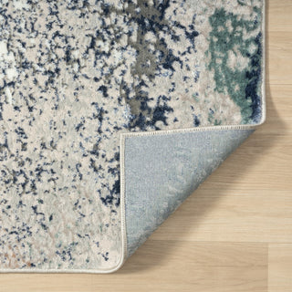 Blue/Gray Modern Abstract Indoor Area Rug, 7'5" X 9'5"