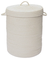 Colonial Mills Hamper Simply Home Solid White Round Hamper With Lid