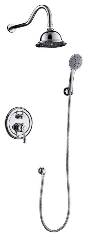 Fontana Napoli 8" Chrome Finish Rain Bath Shower