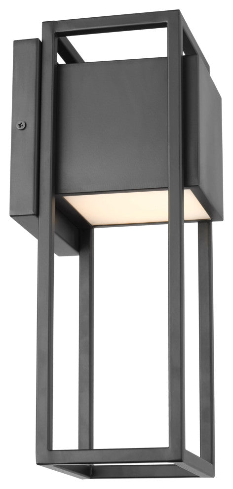 Supreme 18W LED Medium Wall Lantern, Matte Black Finish