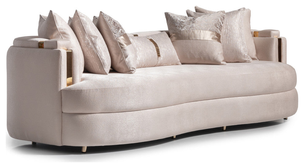Carmela Mansion Sofa Almond/Gold