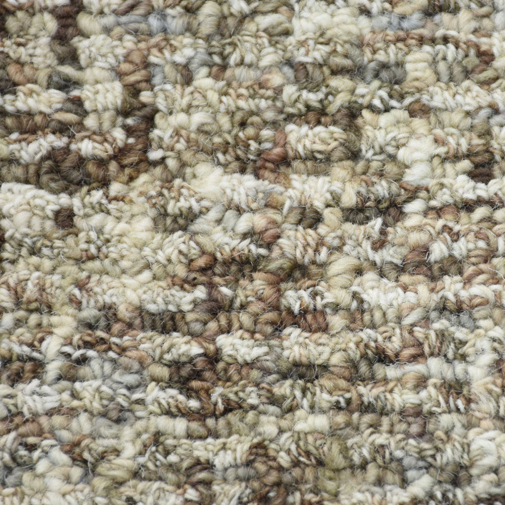 HAND TUFTED WOOL ECO-FRIENDLY AREA RUGS - Rectangle,Dark Brown Beige,Solid