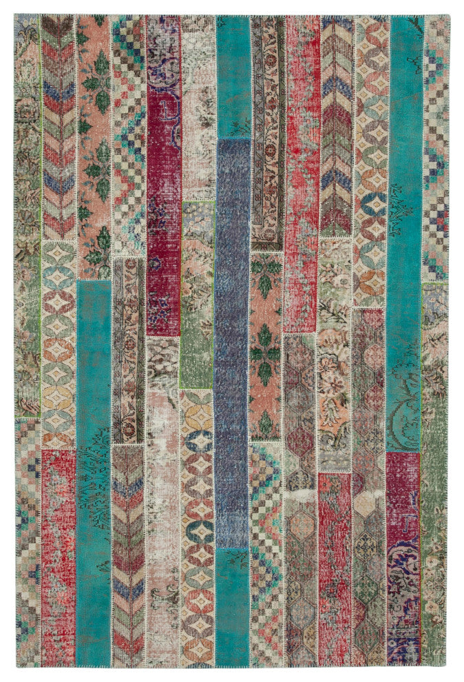 Rug N Carpet - Handmade Anatolian 6' 8" x 10' 0" Rustic Patchwork Area Rug