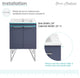 Annecy 24" Bathroom Vanity, Cinder Purple