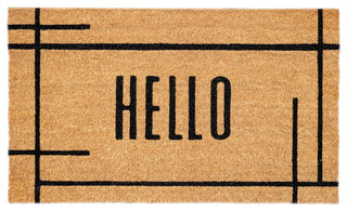Calloway Mills Modern Natural Hello Doormat, 24" X 36"
