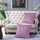 Velvet 2 Piece Euro Pillow Cover Set, Mauve Shadows, 2 Piece, 26"x26"