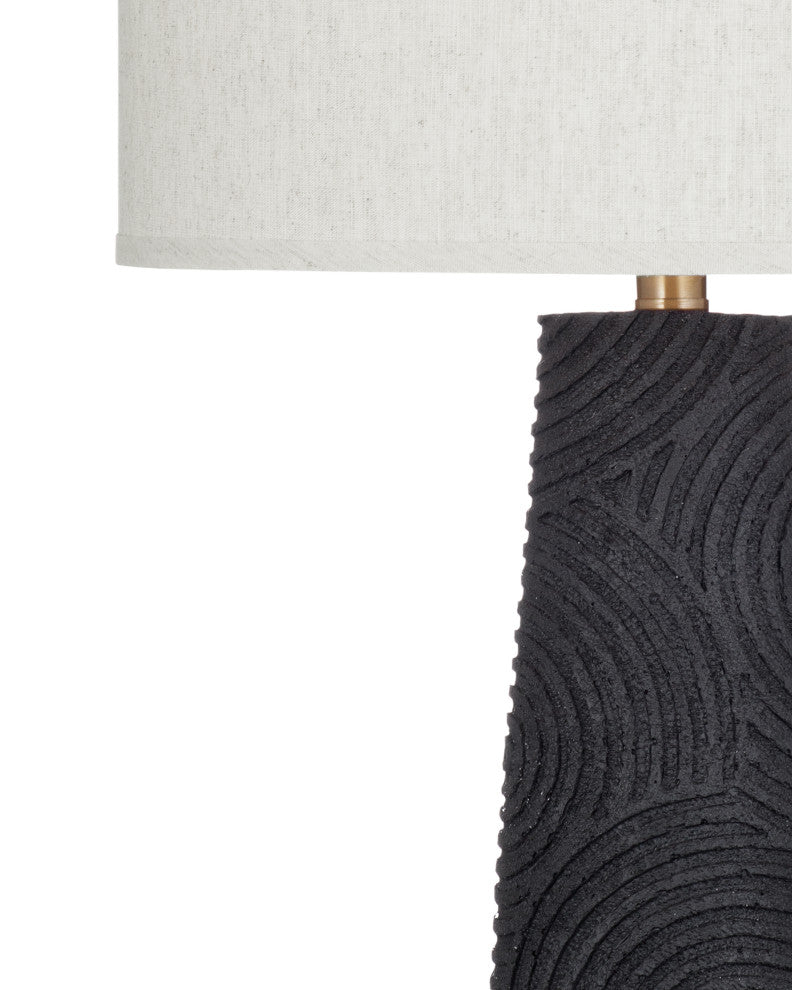 Merrick Resin Table Lamp - Black