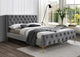 France Upholstered Platform Bed, Queen, Charcoal