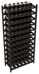 72-Bottle Stackable Wine Rack, Ponderosa Pine, Black